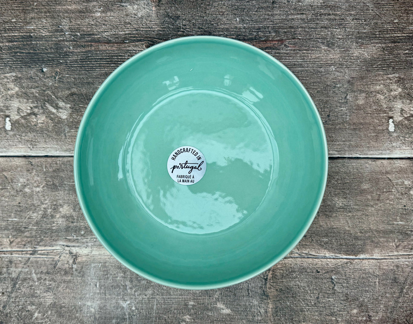 Turquoise Triangle Patterned Pasta/Serving Bowl, 22cm