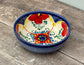 Blue and Red Flower Handpainted Bowl, 15cm