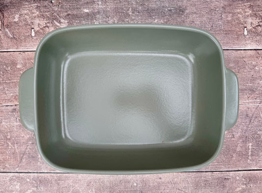 Green Rectangular Baking Dish with Handles, 33.5cm