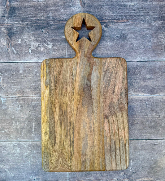 Star Patterned Wood Serving/Chopping Board