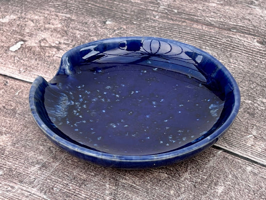 Dark Blue Spoon Rest, 12cm