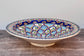 Dark Blue Patterned Bowl with Flat Rim, 38cm