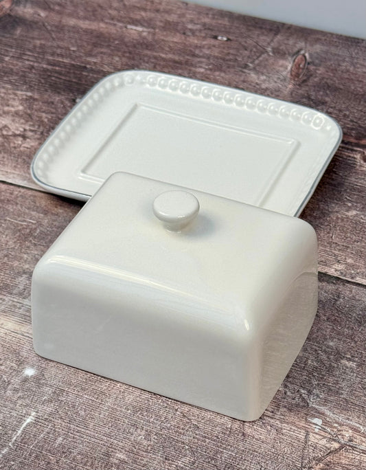 White Mary Berry Butter Dish