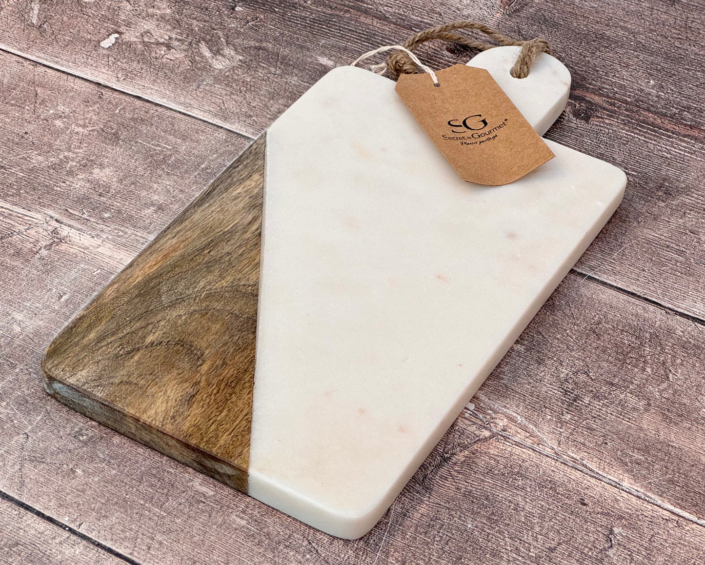 Marble and Wood Cheese/Serving Board