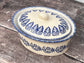 Lacey Blue and White Patterned Butter Dish