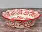 Small Red Swirl Patterned Pie Dish, 14.5cm