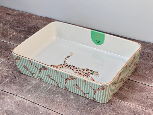 Yvonne Ellen Leopard Rectangular Baking Dish, 33cm