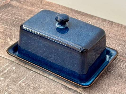 Scandi Home Dark Blue Butter Dish