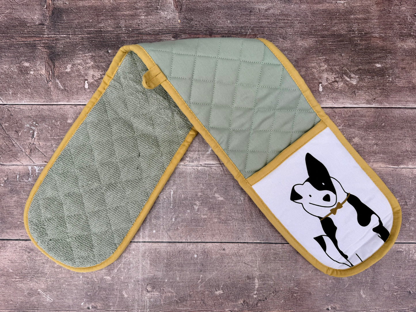 Dog Patterned Double Oven Glove