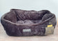 Nandog Pet Gear Dark Grey Fluffy Soft Reversible Dog Bed, 52cm