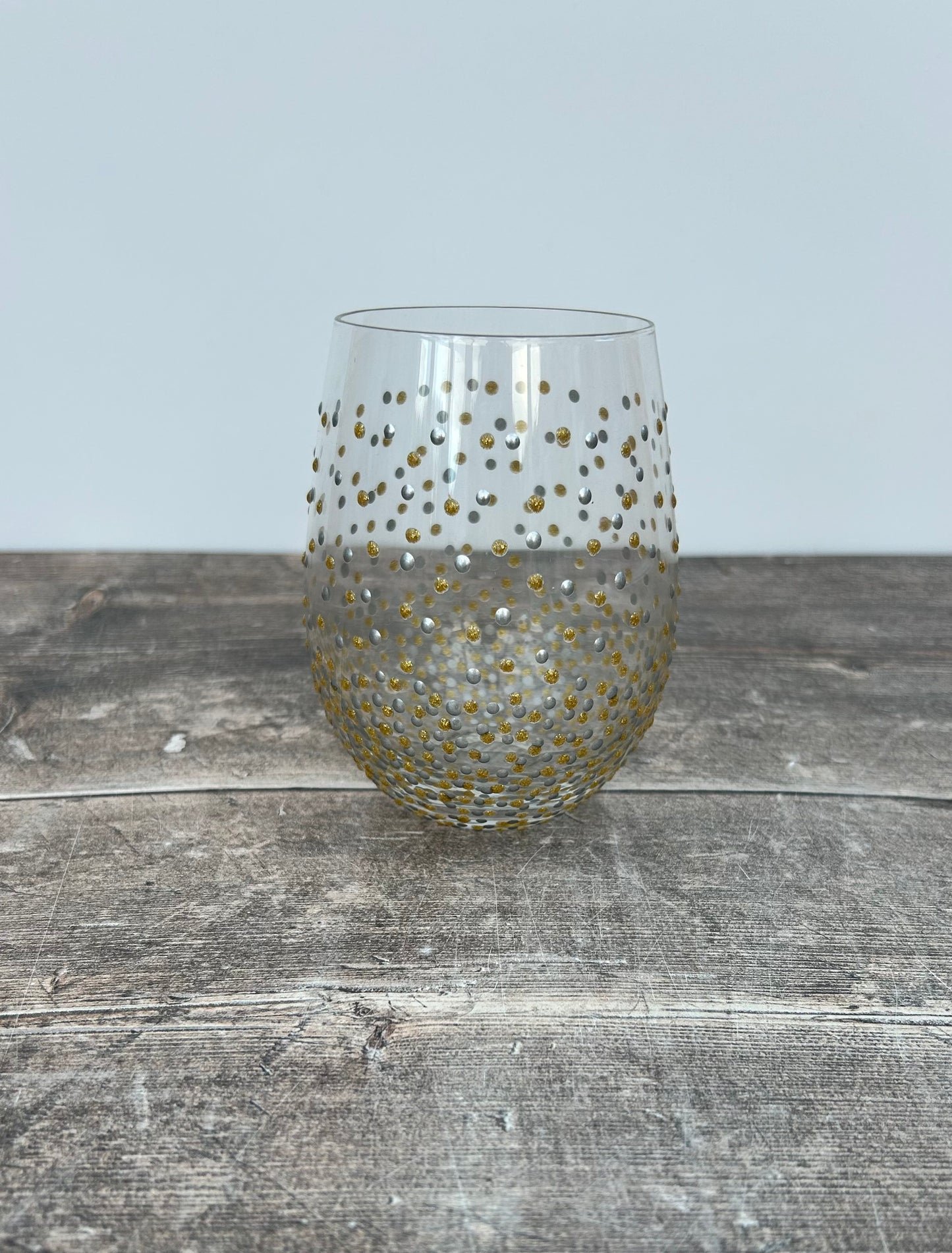 Sunny by Sue Gold and Silver Dot Tumbler