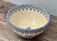 Blue and White Patterned Deep Serving Bowl, 21.5cm