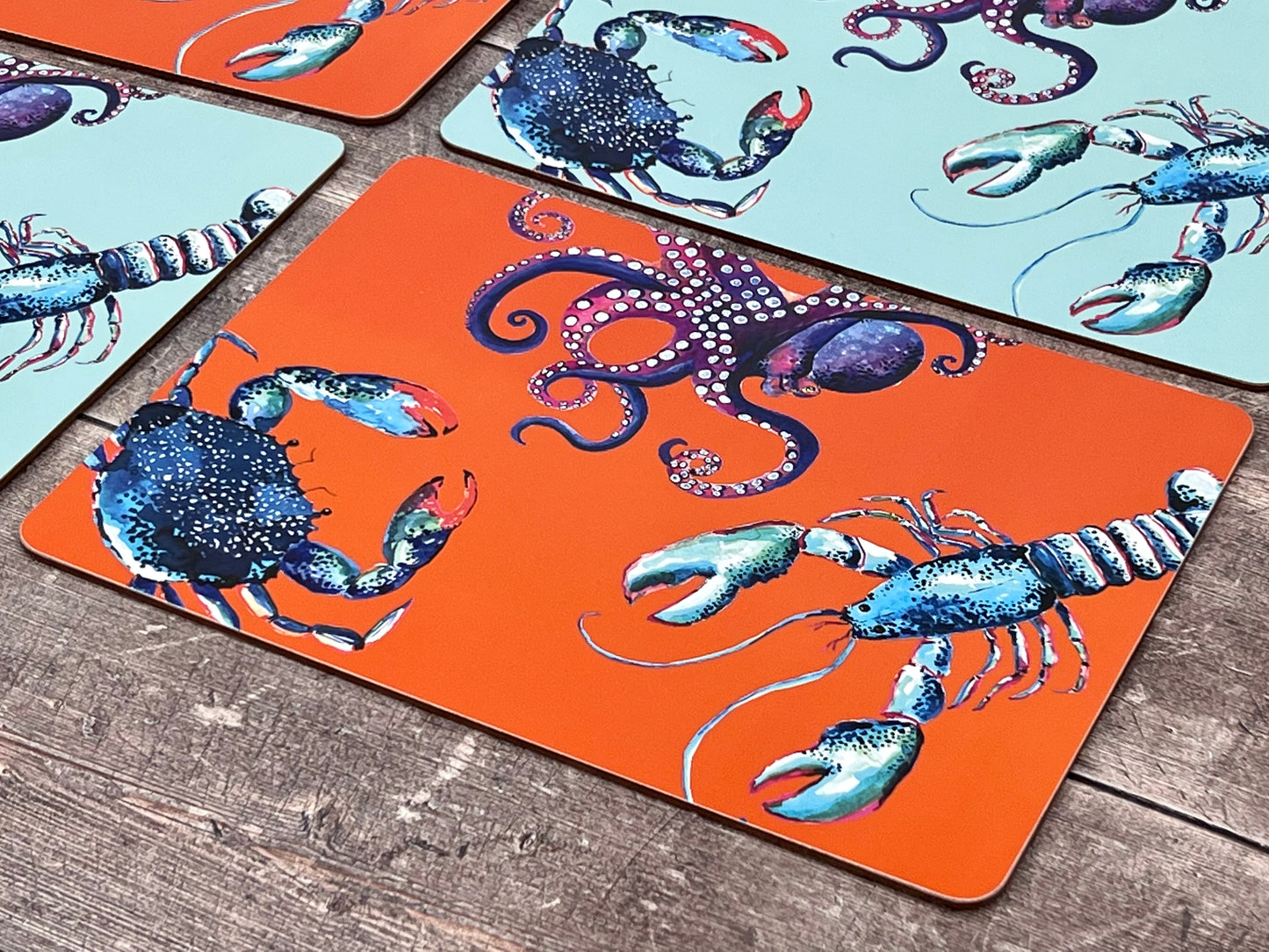 Rectangular Orange Sea Creature Placemat (sold individually)