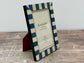 Natalini Blue and White Striped Photo Frame 4 x 6