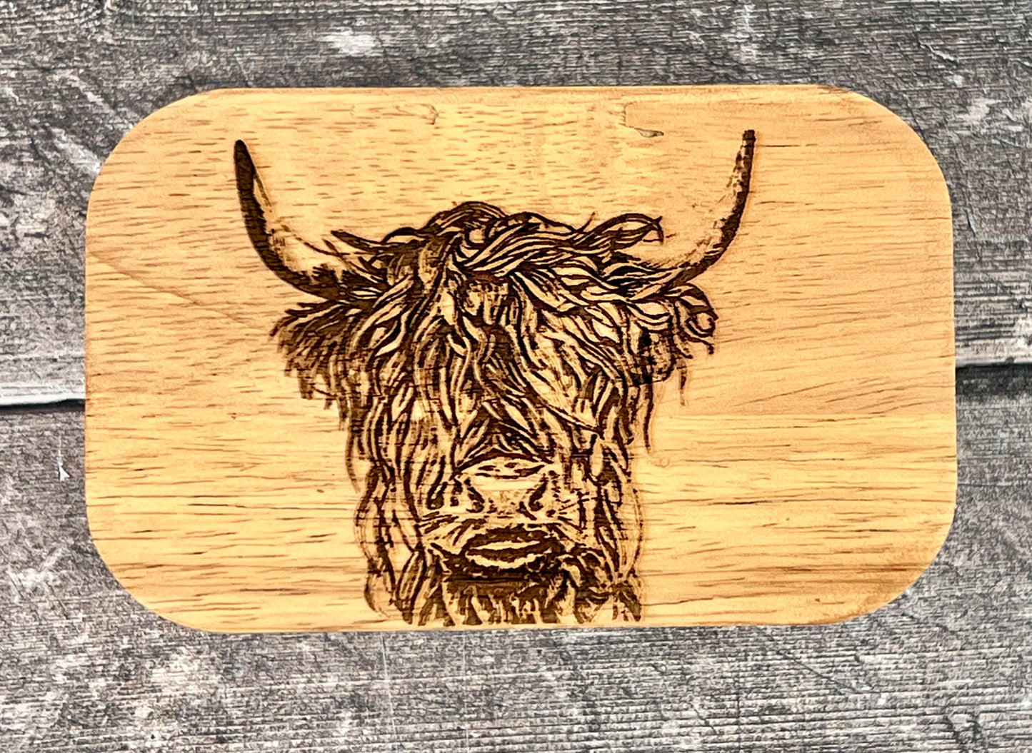 Highland Cow White Butter Dish