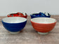 Tokyo Design Studio Set of 4 Snapper Fish and Crab Patterned Small Bowls, 11cm