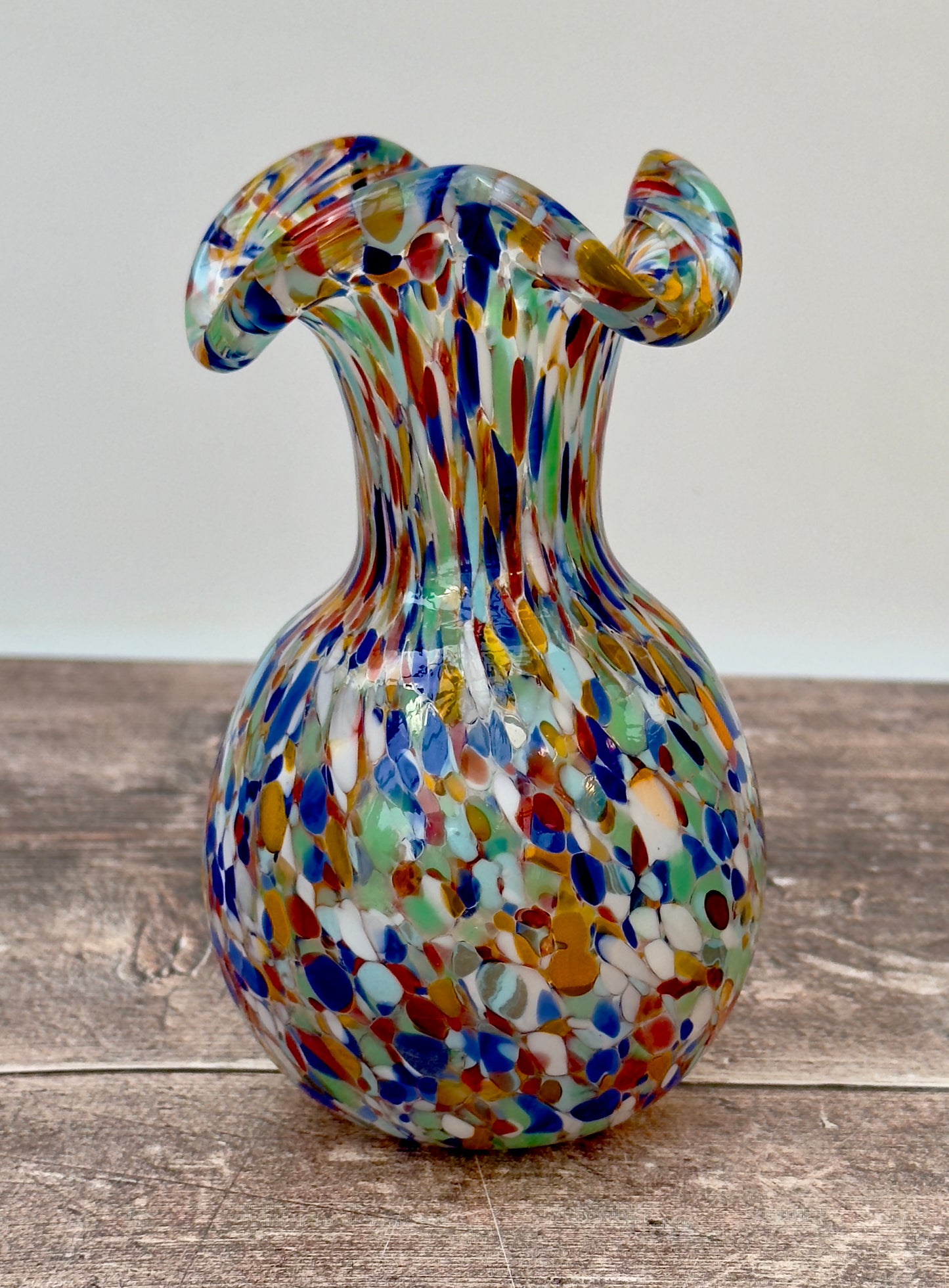 Small Handmade Murano Glass Vase, Design 7