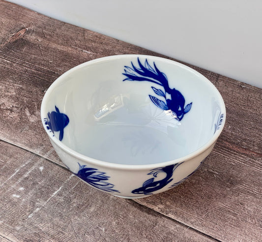 Japanese Koi Pattern Bowl, 16.5cm