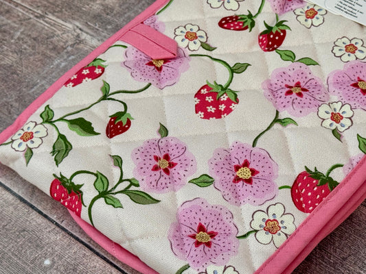 Cath Kidston Strawberry Patterned Double Oven Glove