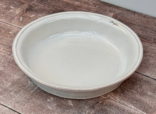 White Baking / Pie Dish with Lipped Edge, 27cm