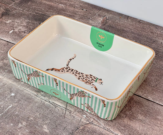 Yvonne Ellen Leopard Rectangular Baking Dish, 22cm