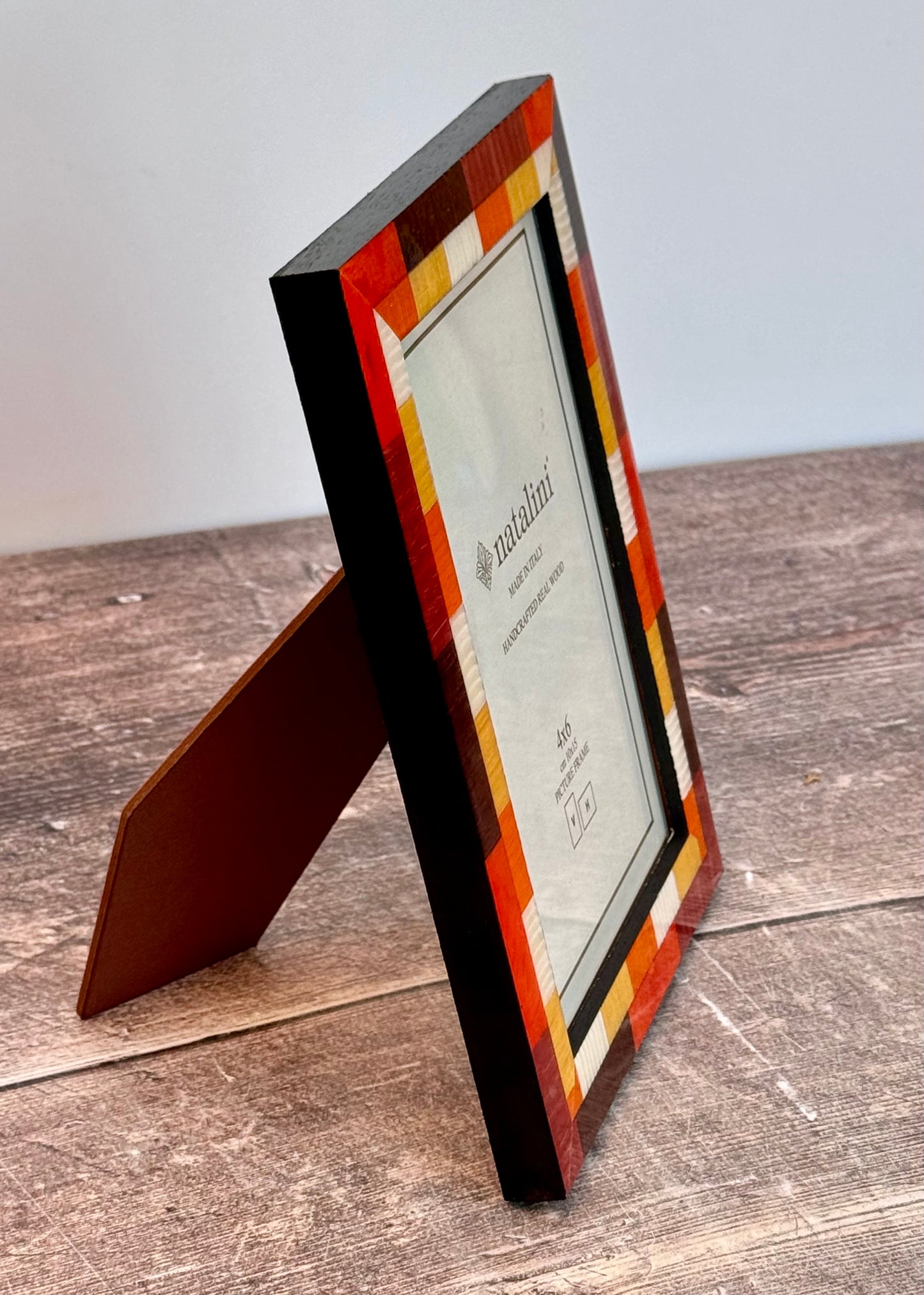 Natalini Orange Marquetry Photo Frame 4 x 6