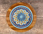 Blue Geometric Patterned Olive Wood Serving/Cheese Board