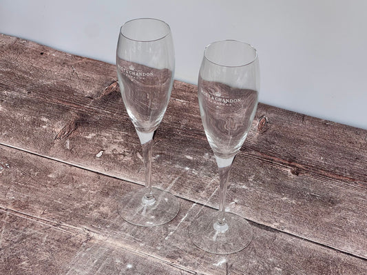 Pair of Moet and Chandon Imperial Champagne Glasses