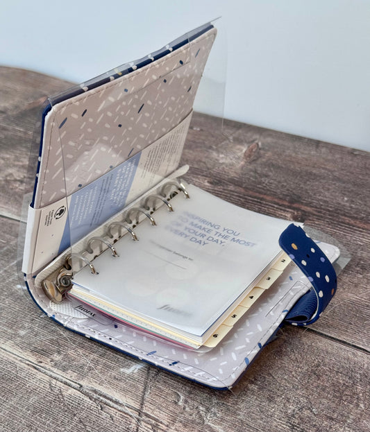 Blue Spotty Filofax Pocket Organiser