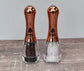 Copper Skittle Shaped Salt and Pepper Shakers