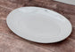 White Beaded Edge Oval Serving Plate, 40.5cm