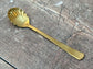 Set of 4 Gold Tone Stainless Steel Scallop Design Teaspoons