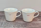 White ‘bride’ and ‘groom’ Mugs, 350ml