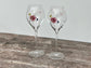 Pair of Perrier-Jouet Mischer Traxler Pink Flower Champagne Glasses