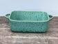 Hairy Bikers Green Reactive Glaze Rectangular Deep Baking Dish, 32.5cm