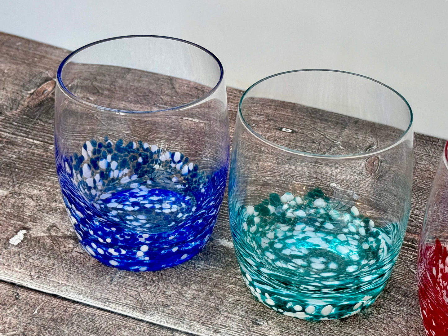 Set of 4 Speckled Tumbler Glasses