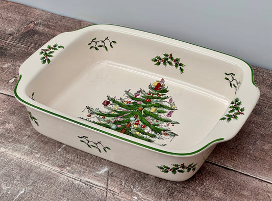 Spode Christmas Tree Rectangular Baking Dish