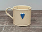 Pale Blue Heart Mug, 150ml