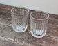 Set of 2 Clear Patterned Tumbler Glasses