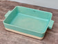 Turquoise and Cream Rectangular Baking Dish, 39.5cm