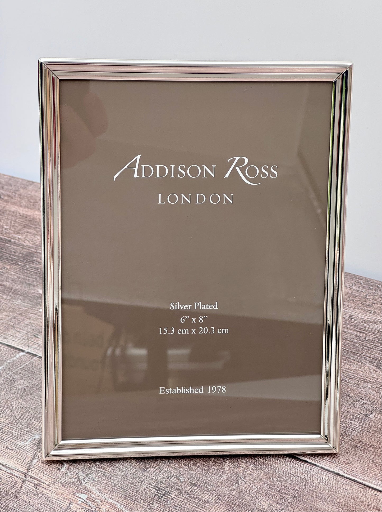 Addison Ross Silver Plated Stepped Pattern Photo Frame, 6 x 8