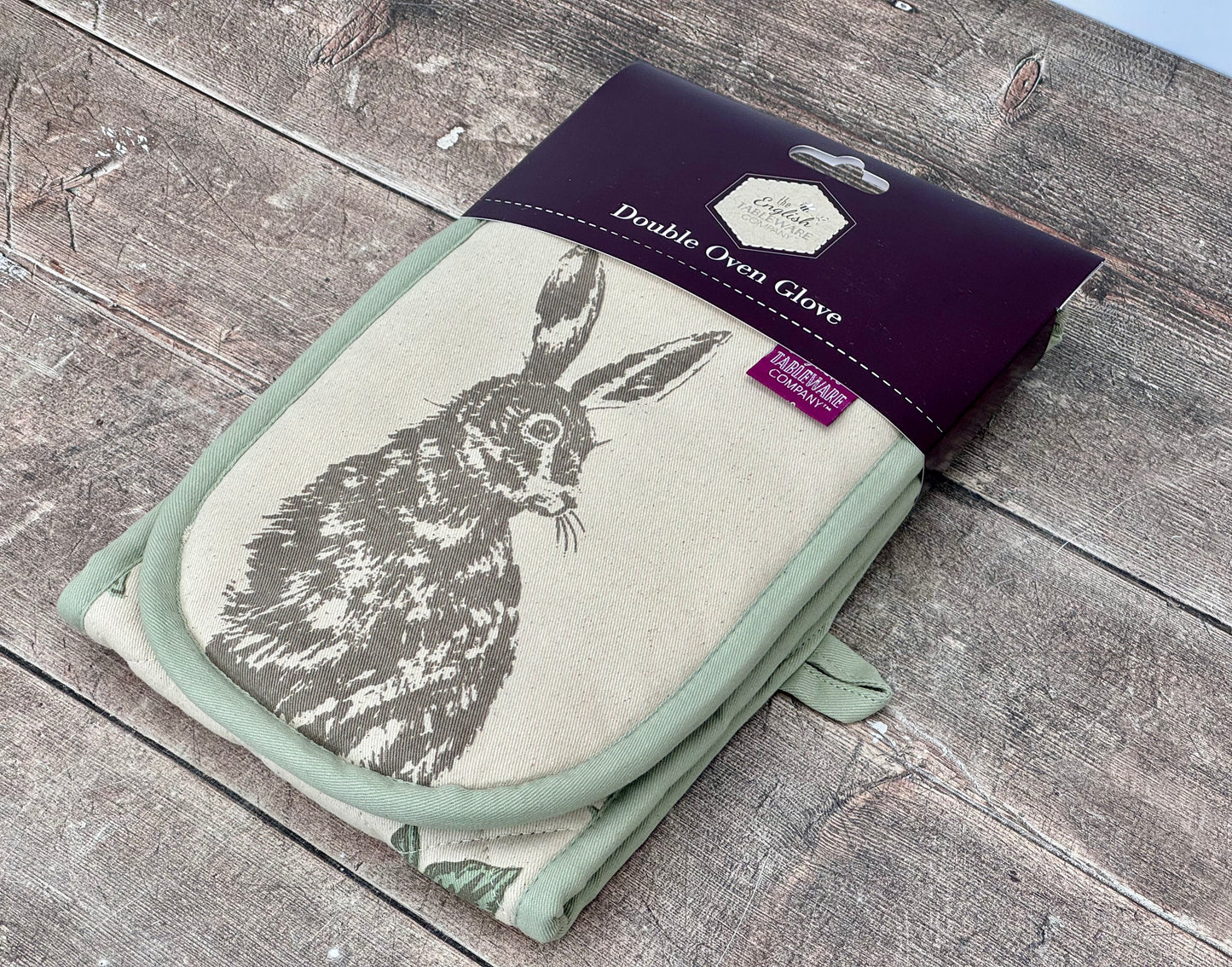 Hare Patterned Double Oven Glove