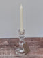 Clear Glass Candlestick, 15.5cm