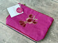 Pink Velvet Beaded Lobster Design Pouch