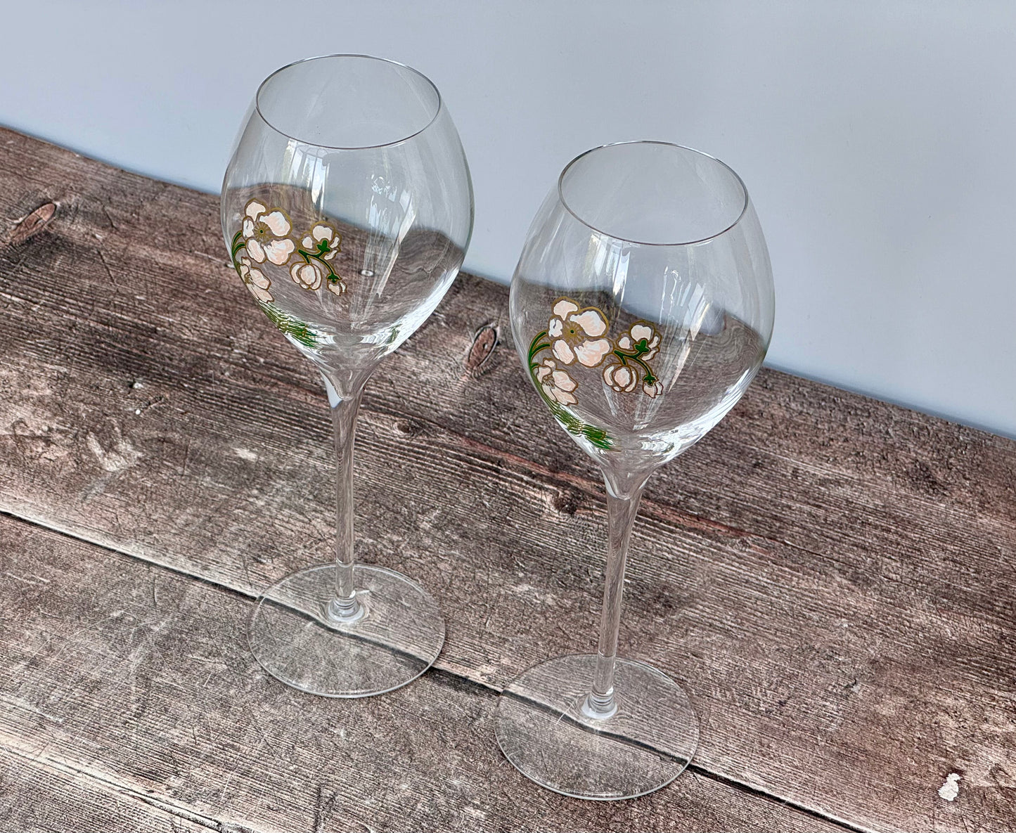 Pair of Perrier-Jouet Belle Époque Champagne Glasses, 28.5cl