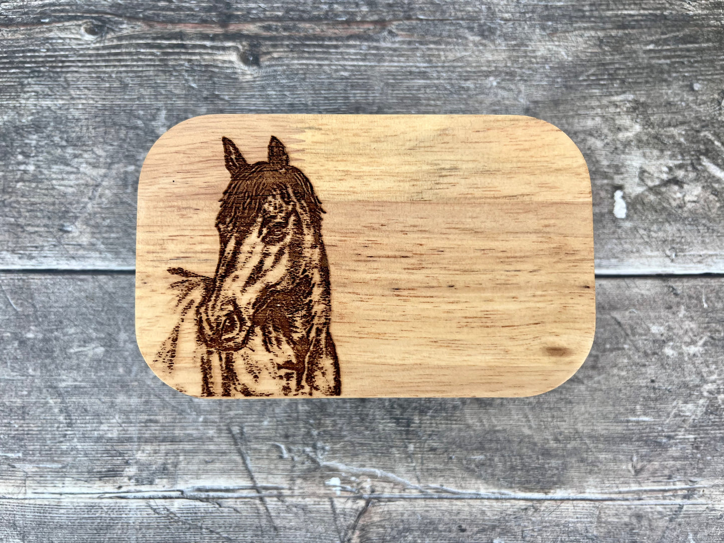 Horse Blue Butter Dish