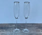 Set of 2 Peony Pattern Champagne Flute Glasses