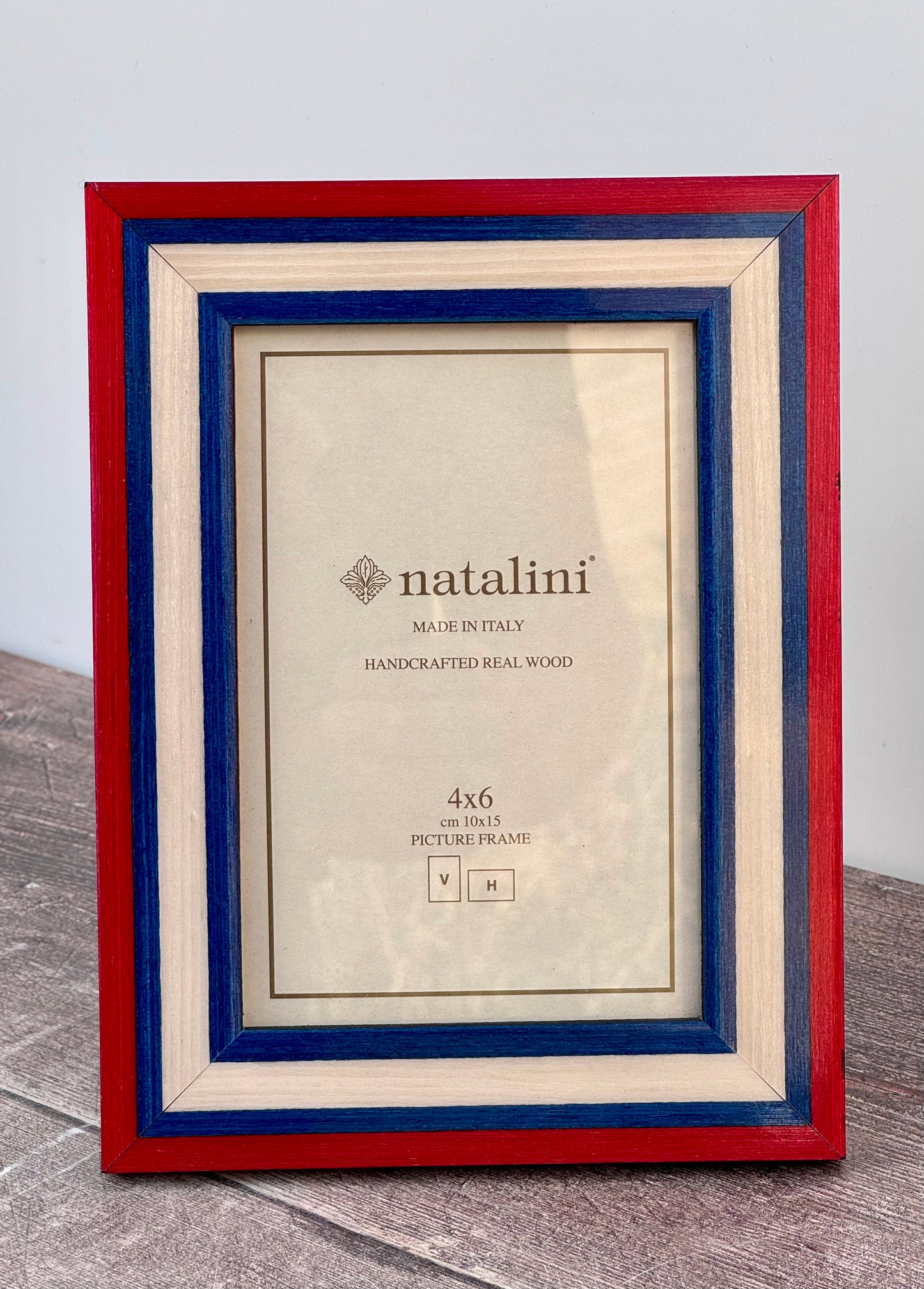 Natalini Red, Blue and White Photo Frame 4 x 6