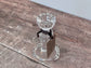 Clear Glass Candlestick, 11cm