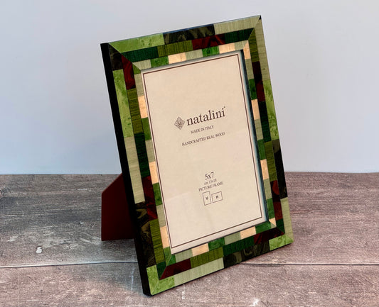 Natalini Green Marquetry Photo Frame 5 x 7